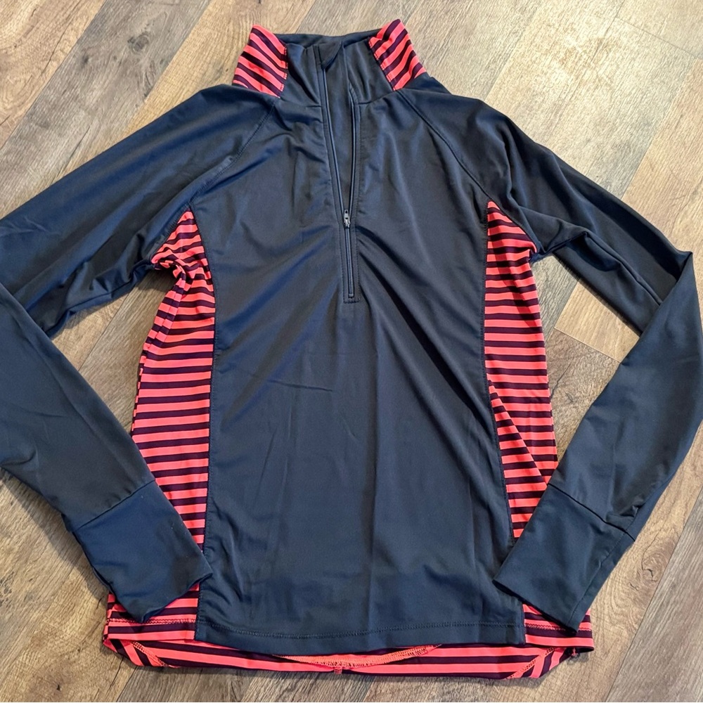 H2 Hannah striped 1/2 zip